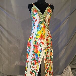 Floral Maxi Dress with V-Neck